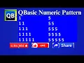 QBasic Program Pattern Printing 1 11 111 1111 11111 QBasic Tutorials in Hindi