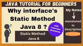 Static Method in Java 8 Tutorial for Beginners