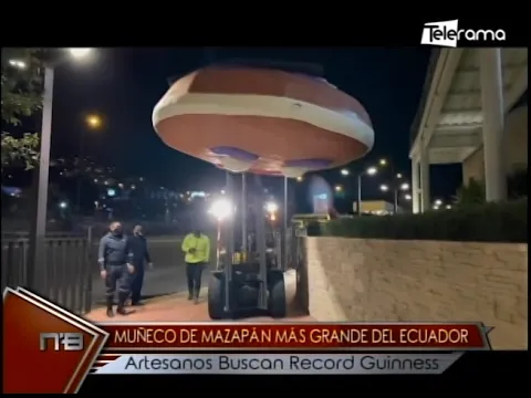 Muñeco de Mazapán más grande del Ecuador artesanos buscan Record Guinness