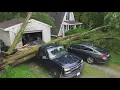 Residents cleaning up damage in Hancock County following Wednesday storms
