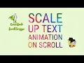 Scale up text on Scroll using GreenSock and ScrollTrigger recreation