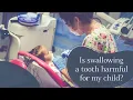 Is swallowing a tooth harmful for my child