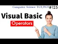 Operators in Visual Basic Visual Basic in Hindi Computer Science Teacher KVS