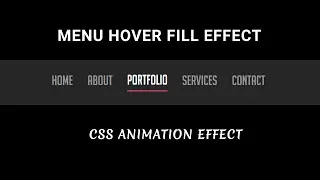 CSS menu hover fill effect with border Cool Menu hover Effect using html and css