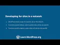 Developing for multisite