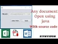 How to open documents e g pdf doc png excel file from By a jbutton NetBeans with source code
