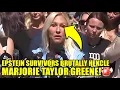 WATCH Epstein s Victims HECKLE MAGA Queen TO HER FACE