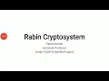 Lecture 3 Rabin Cryptosystem