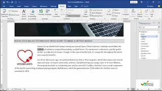 Microsoft Word Tutorial - How to Find Synonyms with the Thesaurus