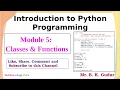 Classes and Functions in Python - Module 5