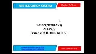 How to Use JCombo and JList in NetBeans