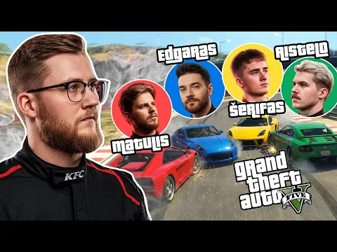 Video Thumbnail: DRAUGIŠKIAUSIOS GTA V LENKTYNĖS | ft. @aistelo @zbalsas @Šerifas @Matulidze 