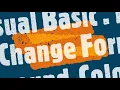Visual Basic NET Change Form Background Color Using VscrollBar