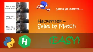 Hackerrank - Sales by Match walkthrough