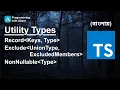 Record Exclude and NonNullable Utility Types in TypeScript Bangla
