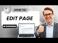 How To Edit a Page in Wikipedia Tested