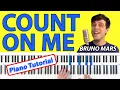 Count On Me Bruno Mars EASY PIANO CHORDS TUTORIAL