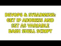 DevOps SysAdmins Get ip address and set as variable bash shell script 2 Solutions