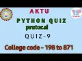 Python quiz Python prutor quiz quiz 9 collage code 198-871