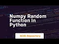 numpy random function in python