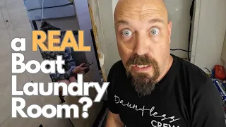 A REAL Boat Laundry Room// Converting a Head into a Dream Laundry Space – Episode161