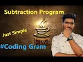 Subtraction program on Eclipse Java Gram