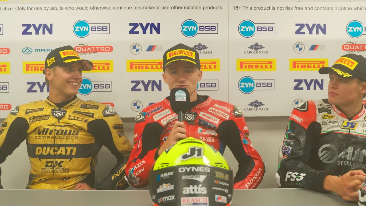 ZYN BSB Race 3 podium reactions from the season finale at Brands Hatch