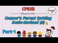 CPRSR Conner s Parent Ratting Scale - Revised S Psychological Testing Part-1