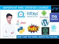 Free Certification Courses Infosys Certification Courses Certified Course FULLSTACK