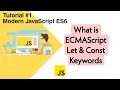 What is ECMAScript Modern JavaScript Introduction Let Const Keyword
