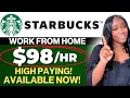 STARBUCKS REMOTE JOBS HIGH PAYING WORK FROM HOME JOBS ONLINE JOBS