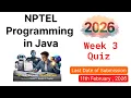 NPTEL Programming in Java - Week 3 Quiz Answers 2026 Verified by Chatgpt Gemini AI Copilot