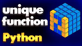 Unique function in NumPy Python Module NumPy Tutorial - Part 18