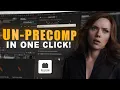 How to Un-Precomp in One Click After Effects Script Tutorial