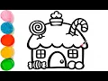 Candyland Drawing How to Draw a Candy House