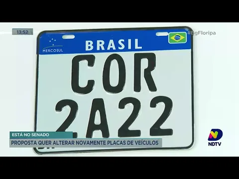 Proposta quer alterar novamente placas de veículos
