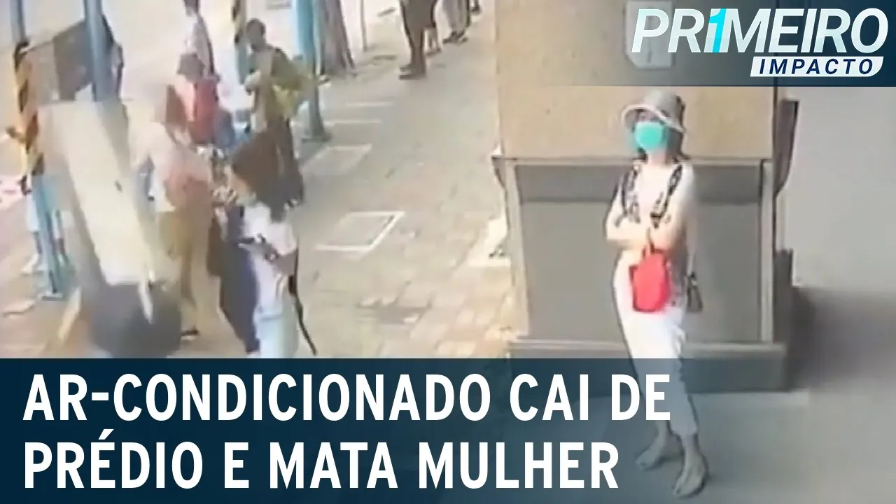 Ar-condicionado despenca de prédio e mata jovem de 22 anos | Primeiro Impacto (27/07/23)