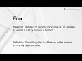 Foul Meaning