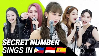 Download K-POP STARS sing in THREE Languages🎤| SPN/INA/TAG| SECRET NUMBER | TRANSONGLATION MP3