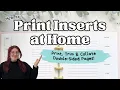 How I Print My Discbound Planner Journal Inserts No Blank Pages