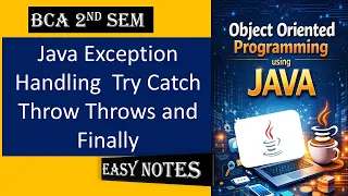 Java Exception Handling Explained Simply with Try Catch Throw Throws and Finally MDU BCA