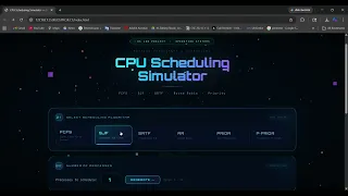 CPU Scheduling Simulator OS Project Demo Process Scheduling Visualization