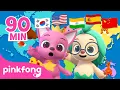 Download Lagu [ALL] 🌎 World Tour Series | Animation \u0026 Cartoon Compilation | Virtual Tour for kids | Pinkfong