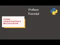 String Concatenation and Multiplication in Python