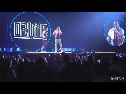 Ozuna y Romeo Santos cantando en vivo por primera vez el tema "Ibiza"
