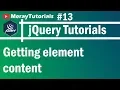 jQuery 13 - Getting element content