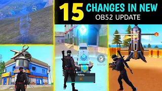 15 CHANGES IN THE NEW OB52 UPDATE | ADVANCE SERVER | GARENA FREE FIRE
