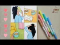 4 Pinterest Aesthetic Girl Drawing Ideas Easy aesthetic drawing tutorial