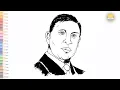 Garret A Morgan drawing How to draw Garret A Morgan for beginners