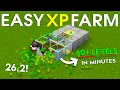 NEW UPDATED Minecraft Java 26 2 XP FARM TUTORIAL 60 Levels in Minutes